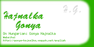 hajnalka gonya business card
